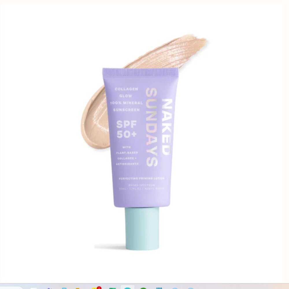 Naked Sundays SPF50+ Collagen Glow 100% Mineral Sunscreen, Brand New
